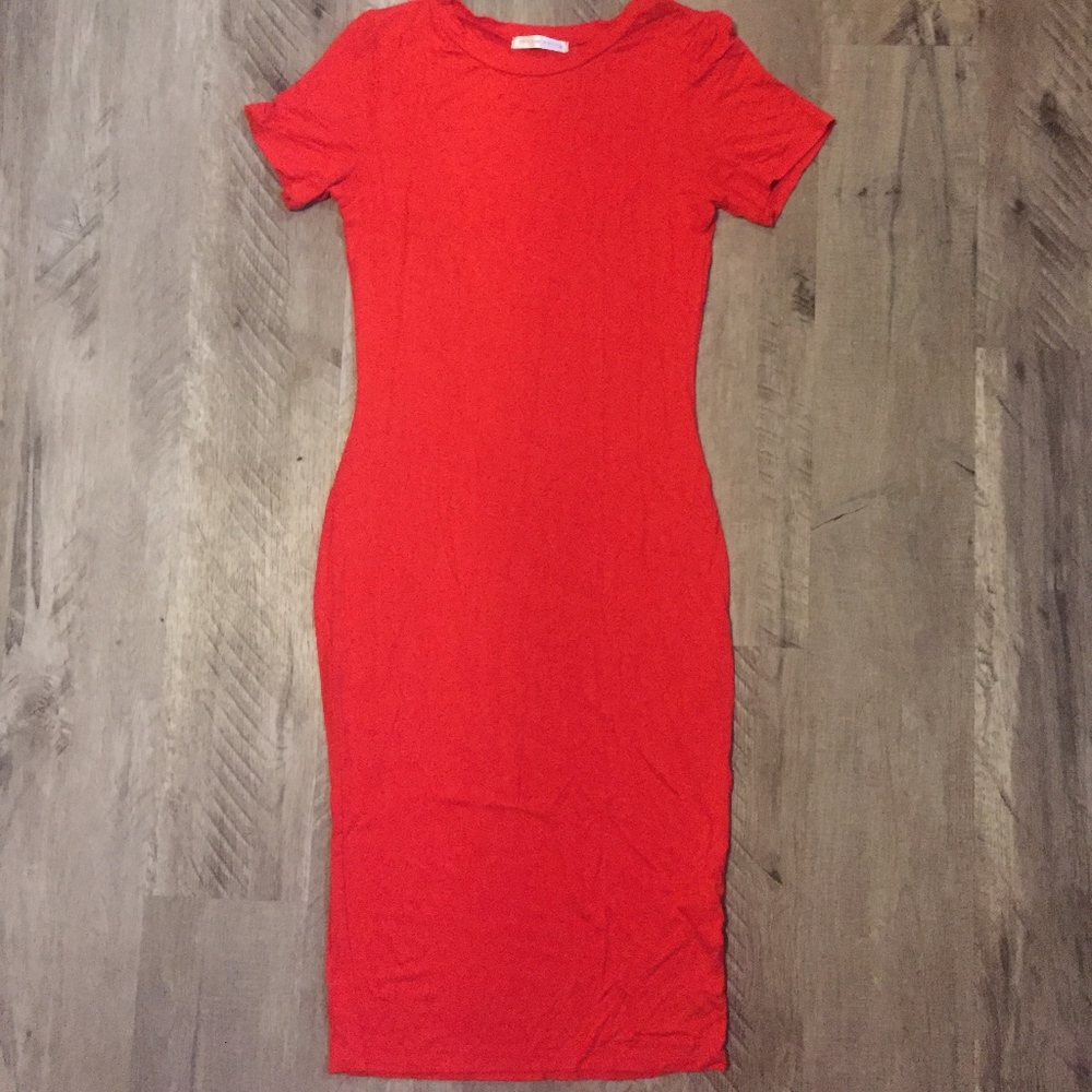 tight red dress